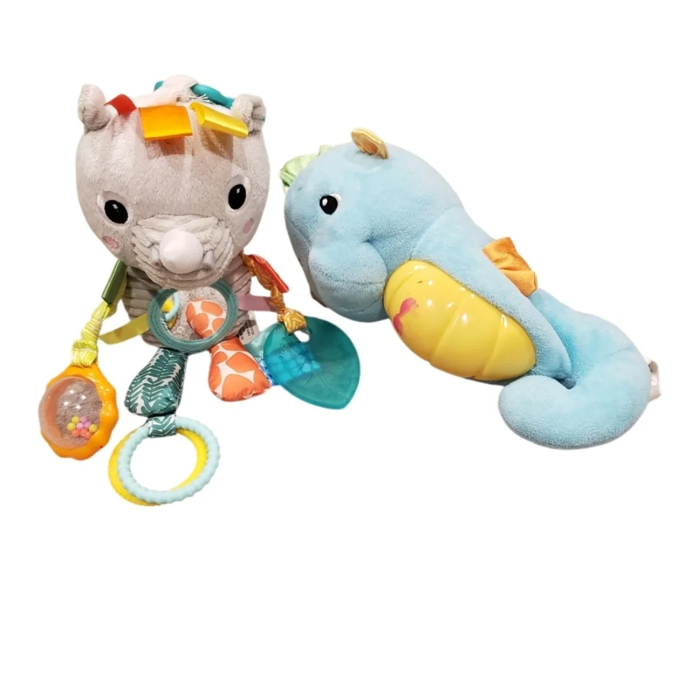 Fisher-Price Glow Seahorse & Bright Starts Rhino Toys